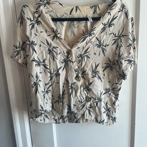 Floral Button-Up Women's Top